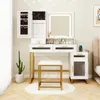 Schminktisch mit Schmuckschrank, Schminktisch-Set mit Produktbild-Vorschau 2