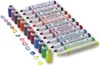 A collection of colorful markers with stamp tips arranged diagonally on a white background. Náhled obrázku produktu