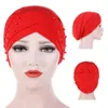 Cappello turban elastico con perline da donna, copricapo Anteprima dell’immagine prodotto 5