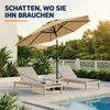 Sonnenschirm Ø2,7m Gartenschirm Terrassenschirm Marktschirm Produktbild-Vorschau 4
