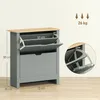 HOMCOM Schuhschrank mit 2 Klappen, verstellbar Trennwand Produktbild-Vorschau 3