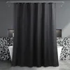 Tenda da doccia nera, stile lino, 183 x 183 cm - Anteprima dell’immagine prodotto 1