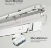 Close-up view of a light fixture being installed, showing wiring and mounting. Produktbild-Vorschau