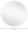 A round illuminated mirror on a white background. Produktbild-Vorschau