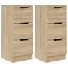 vidaXL Credenze 2 pezzi rovere Sonoma 30x30x70 cm Materiale Anteprima dell’immagine prodotto 1