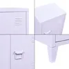 A collage of four close-up images of a white nightstand. Anteprima dell’immagine prodotto