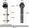 UISEBRT 183cm systém posuvných dverí Posuvné dvere Hardware Náhľad obrázku produktu 2