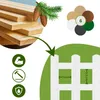 Floranica 4 Stk. Zierzaun aus Holz 100 x 20 cm Weiß Produktbild-Vorschau 5