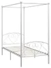 vidaXL Himmelbett-Gestell Weiß Metall 120 x 200 cm Produktbild-Vorschau 1