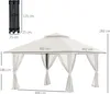 Outsunny Faltpavillon 4 x 4 m, Gartenpavillon mit 4 Produktbild-Vorschau 3