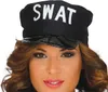A woman wearing a black SWAT hat. Podgląd zdjęcia produktu