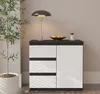 MIKEL - Cassettiera / credenza con 3 cassetti e 1 anta - Anteprima dell’immagine prodotto 5