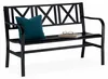 Relaxdays Gartenbank aus Metall, 2-Sitzer, robust, für Produktbild-Vorschau 1