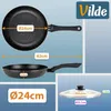 Vilde | Bratpfannen 2er Set mit Glasdeckeln - Ø 24/28 cm - Produktbild-Vorschau 5