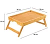 Klappbares Betttablett aus Holz, (60L x 30B x 22H cm) Produktbild-Vorschau 2