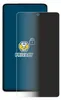 A privacy screen protector is shown on top of a smartphone screen. Produktbild-Vorschau