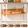 Bureau rabattable COSTWAY avec compartiment de rangement, Voir les images du produit 5