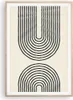 Gerahmtes Poster - Rahmen in heller Eiche - Linien Oval Produktbild-Vorschau 1
