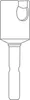 A line drawing of a tool. Voir les images du produit