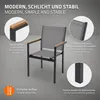 ML-Design Gartenstühle 6er Set mit Armlehnen Dunkelgrau Produktbild-Vorschau 2