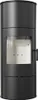 A freestanding black wood-burning stove with a glass door is shown against a white background. Anteprima dell’immagine prodotto