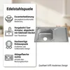 Mucola Küchenspüle Silber Spülbecken Einbau Silberspüle mit Produktbild-Vorschau 12