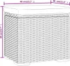vidaXL Stołek z poduszką czarny 40x30x40 cm z polirattanu Podgląd zdjęcia produktu 7