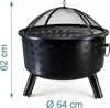 Braciere Relaxdays, HxØ 62 x 66 cm, con griglia, Anteprima dell’immagine prodotto 4