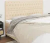 Kopfteil Creme 200 x 7 x 118/128 cm Stoff Produktbild-Vorschau 2