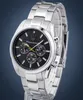 A close-up studio shot of a Maserati men's watch against a dark blue background. Produktbild-Vorschau