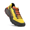 Gelber und schwarzer Trailrunning-Schuh von La Sportiva mit roten Schnürsenkeln und markanter Sohle. Produktbild-Vorschau