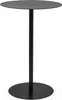 A black metal side table with a round top and a round base. Produktbild-Vorschau