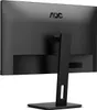 The back view of a black AOC computer monitor on a stand, set against a white background. Produktbild-Vorschau