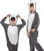 Pigiama Onesie Kigurumi Costume Travestimento Grigio Husky Anteprima dell’immagine prodotto 1