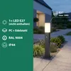 MasterLED LED Wegeleuchte E27 mit Sensor IP44 65cm Schwarz Produktbild-Vorschau 3