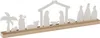 Holz Weihnachtskrippe Silhouette weiß natur - 50 x 14 cm - Produktbild-Vorschau 1
