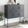vidaXL Sideboard Anthrazit 100,5x39x107 cm Stahl Produktbild-Vorschau 1
