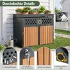 COSTWAY Mülltonnenbox 2er für 2 Tonnen aus verzinktem Stahl Produktbild-Vorschau 7