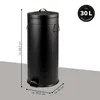 eluno Abfalleimer VINTAGE, Treteimer, 30 Liter Produktbild-Vorschau 7