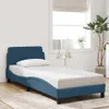 vidaXL Bettgestell mit Kopfteil "Dover" Blau 90x190 cm Samt Produktbild-Vorschau 2
