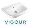 VIGOUR DERBY Waschtisch Waschbecken 60x48 cm mit Hahnloch Produktbild-Vorschau 1