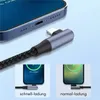USB-C iPhone Schnell Ladekabel 1 meter Nylon Datenkabel 90° Produktbild-Vorschau 7