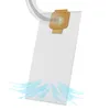 A vacuum cleaner dust bag is shown with air currents flowing out of the bottom. Produktbild-Vorschau