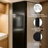 Porta a serranda per doccia 2000 mm x 600 mm, nera, con Anteprima dell’immagine prodotto 2