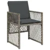 17-tlg. Garten-Essgruppe mit Kissen Grau Poly Rattan Produktbild-Vorschau 4