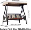 Drei-Personen-Schaukelstuhl mit schwarzem Moskitonetz, Produktbild-Vorschau 2