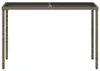 vidaXL Table de jardin avec plateau en verre Gris 115x54x74 Voir les images du produit 4