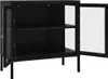 vidaXL Sideboard Schwarz 70x35x70 cm Stahl und Glas Produktbild-Vorschau 6