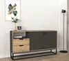 Sideboard Dolores mit 2 Türen und 2 Schubladen in Anthrazit Produktbild-Vorschau 3