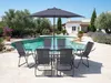 Table et chaises de jardin avec parasol en métal "Convivia" Voir les images du produit 2